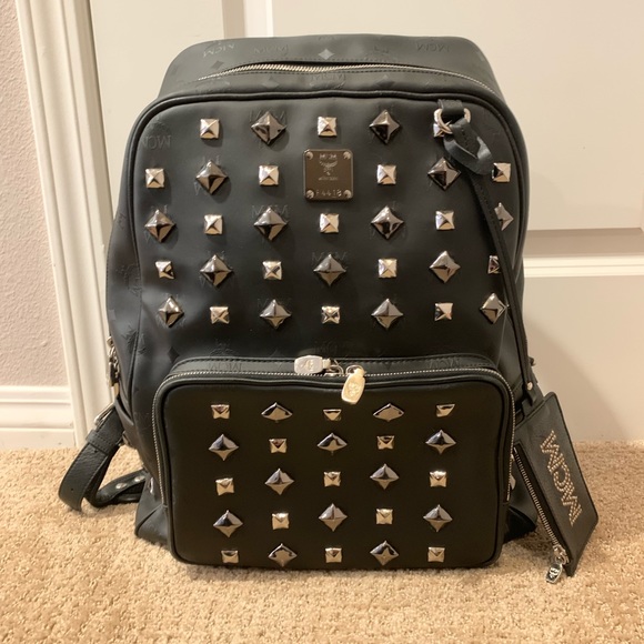 MCM Other - MCM backpack with stud black leather